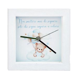 Orologio Orsetto con Palloncini Azzurro