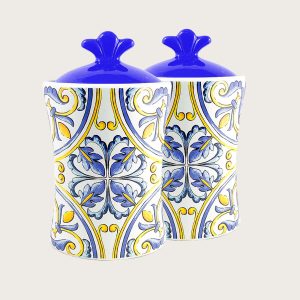 Bis Barattoli Vietri In Ceramica