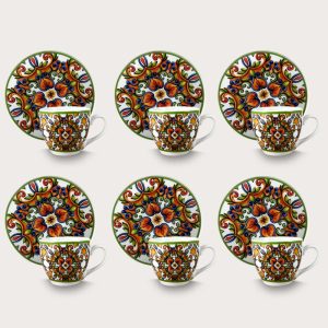Set 6 Tazze Da Caffè Con Piatto Favignana