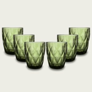 Set 6 Tumbler In Vetro Melody Verde