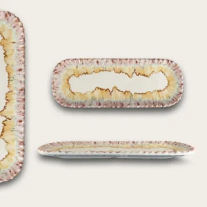 Rettangolo Melamina Perla Reactive Sabbia 29×11 cm – H 2 cm