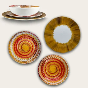 Piatti Melamina Riccio Rosso