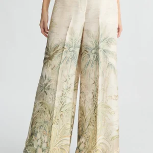 Liu jo Pantaloni palazzo in twill stampato ecosostenibile CA5353TS531M9265