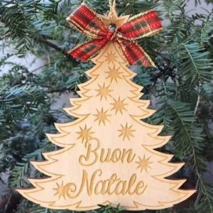 Albero di Natale con Scritta Buon Natale