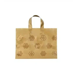 Busta regalo, color bronzo, fantasia alveare, confezione 25 pezzi, 24*18h cm