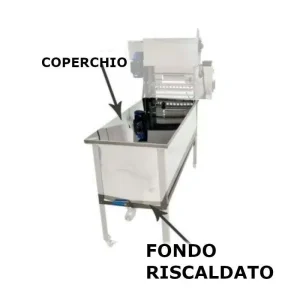 Coperchio e fondo riscaldato per disopercolatrice automatica 1500mm