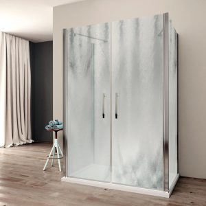 Box doccia Aaron 110×75 con Cristallo piumato