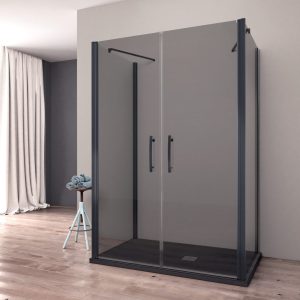 Box doccia Aaron 140×80 con Cristallo grigio